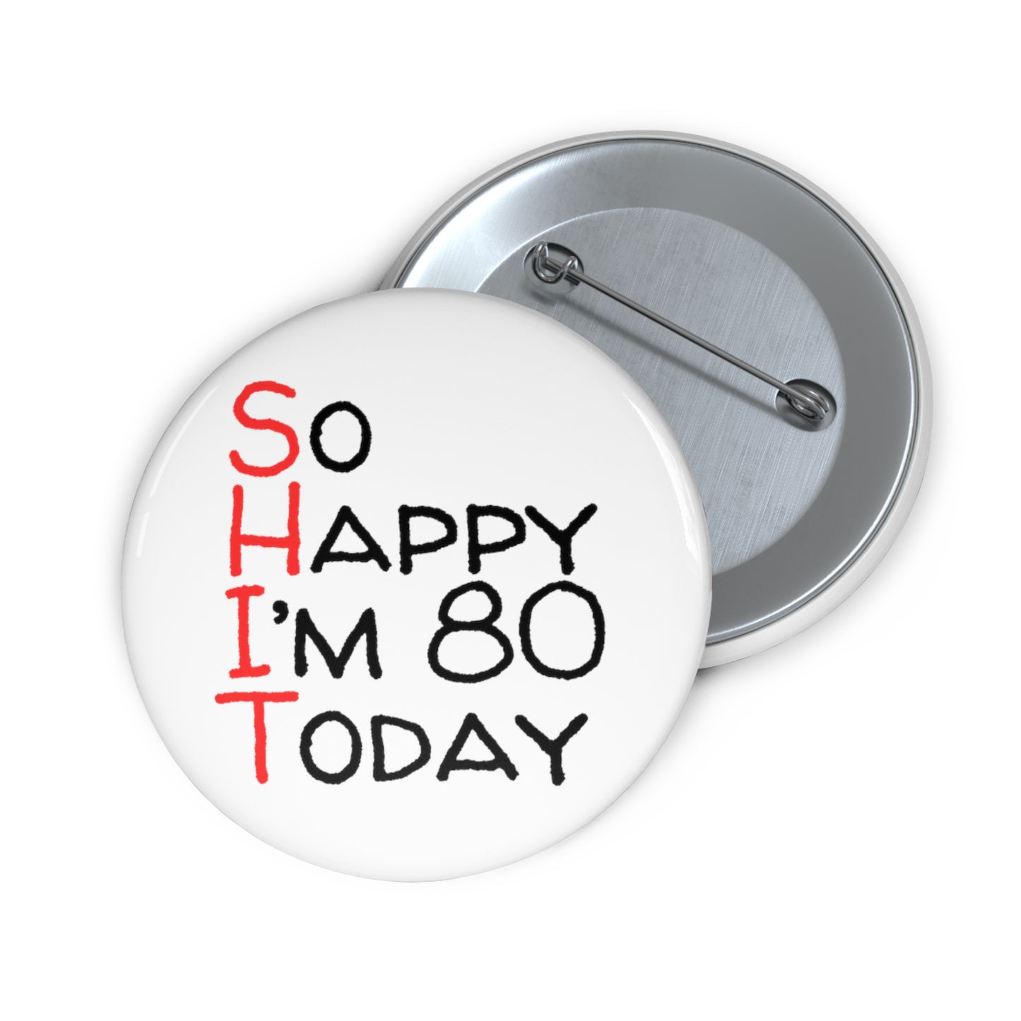 Funny Badge | So Happy I'm 80 Today |