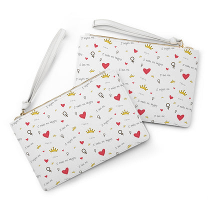 Self Love Leather Clutch Bag
