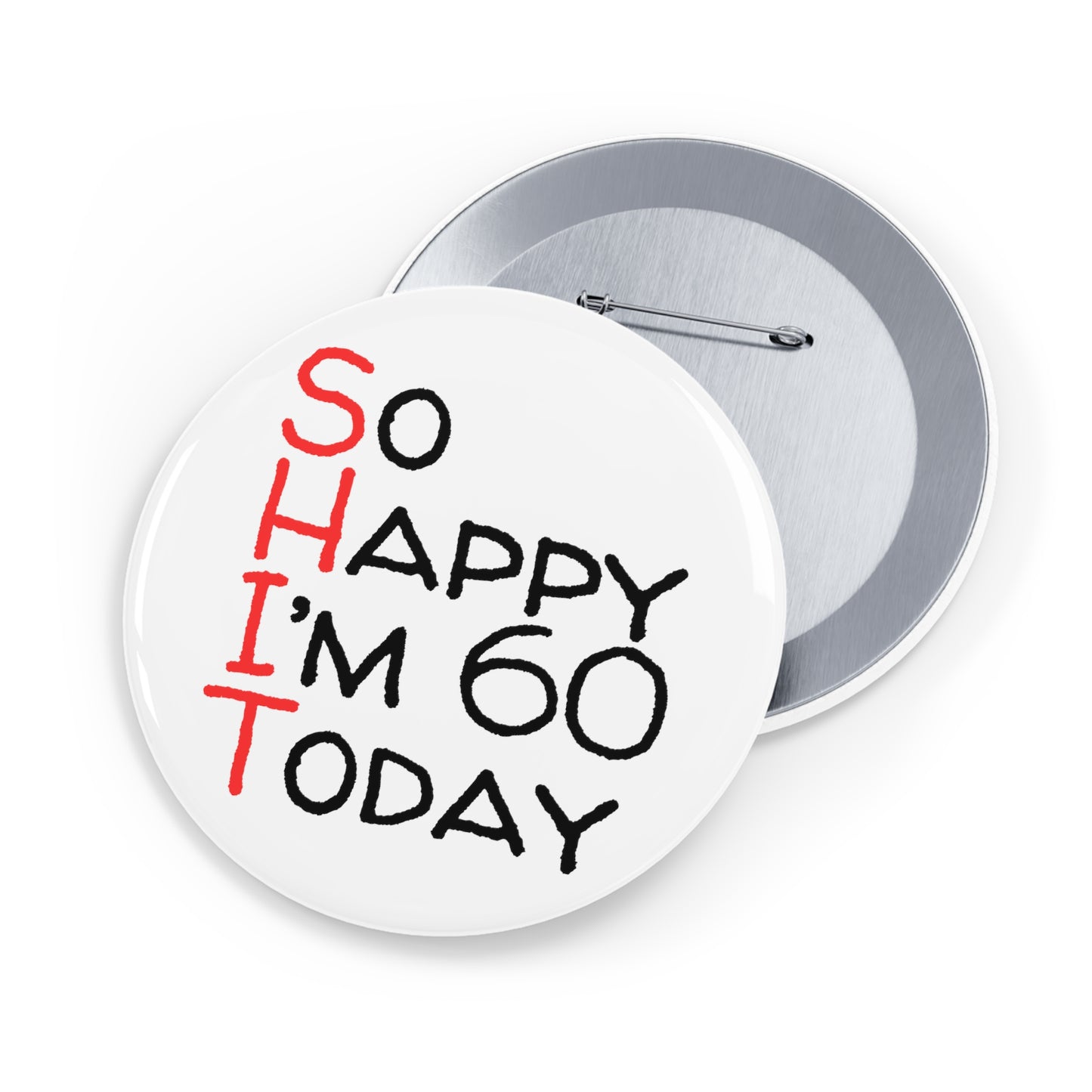 Funny Badge | I'm Happy I'm 60 Today |