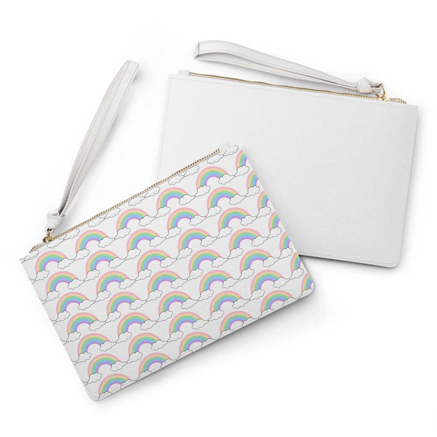 Rainbow Leather Clutch Bag