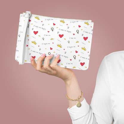 Self Love Leather Clutch Bag