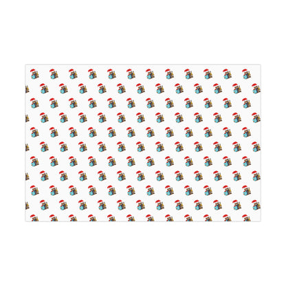 Funny Gift Wrap | Cat with Present and Wine |