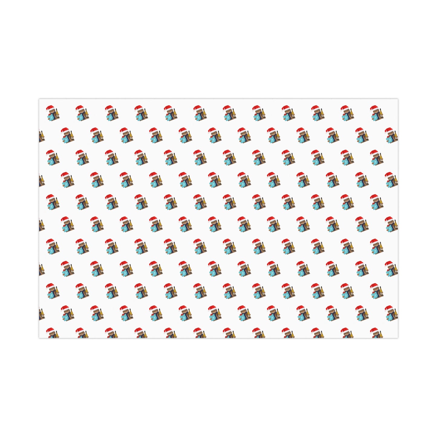 Funny Gift Wrap | Cat with Present and Wine |