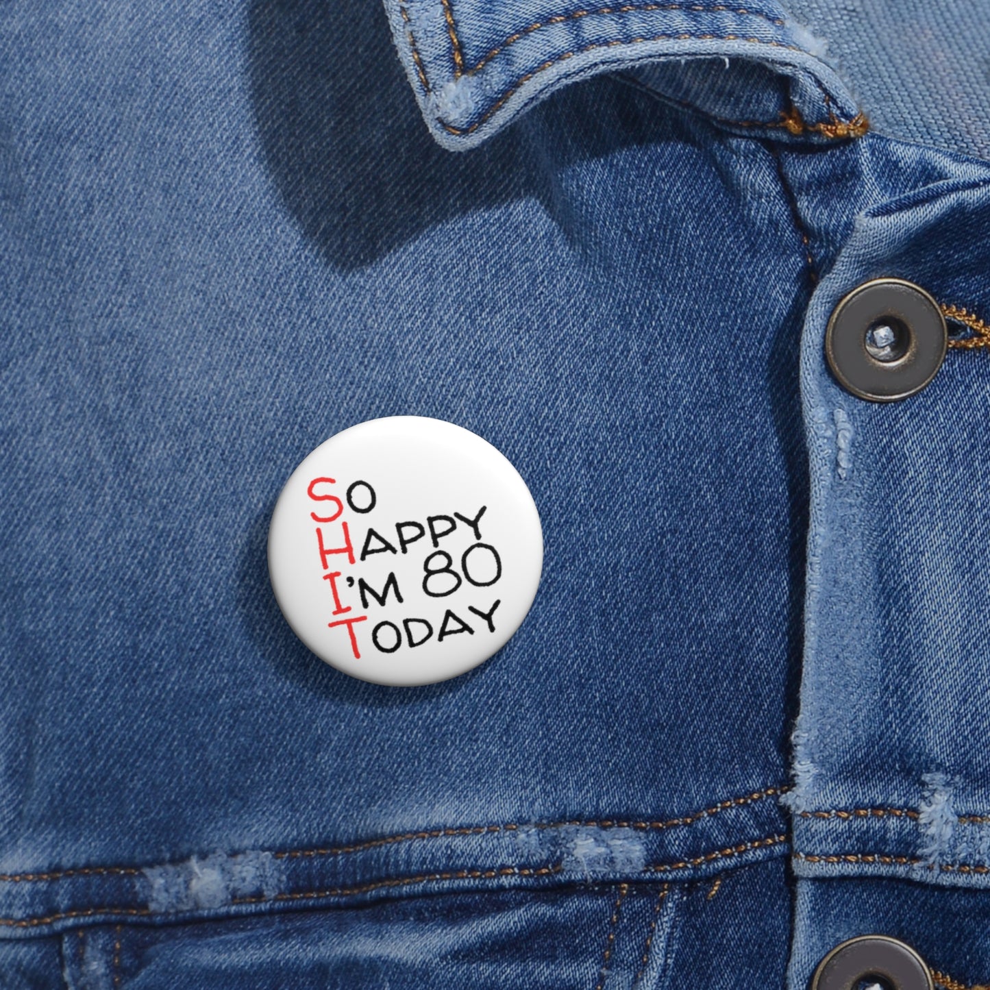 Funny Badge | So Happy I'm 80 Today |