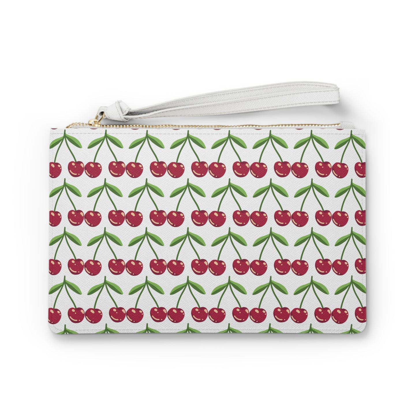 Cherries Leather Clutch Bag