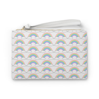 Rainbow Leather Clutch Bag