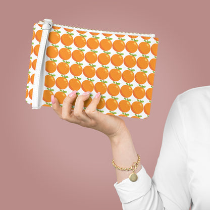 Oranges Leather Clutch Bag