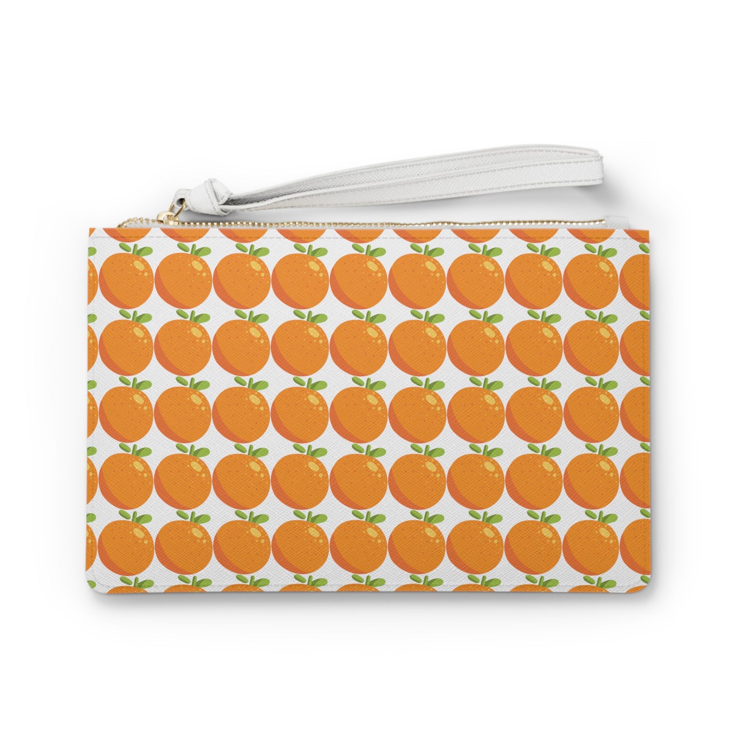 Oranges Leather Clutch Bag