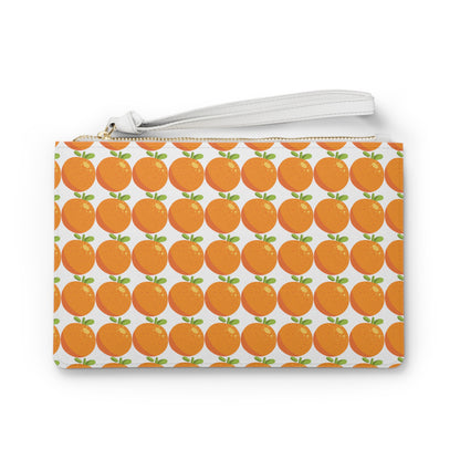 Oranges Leather Clutch Bag