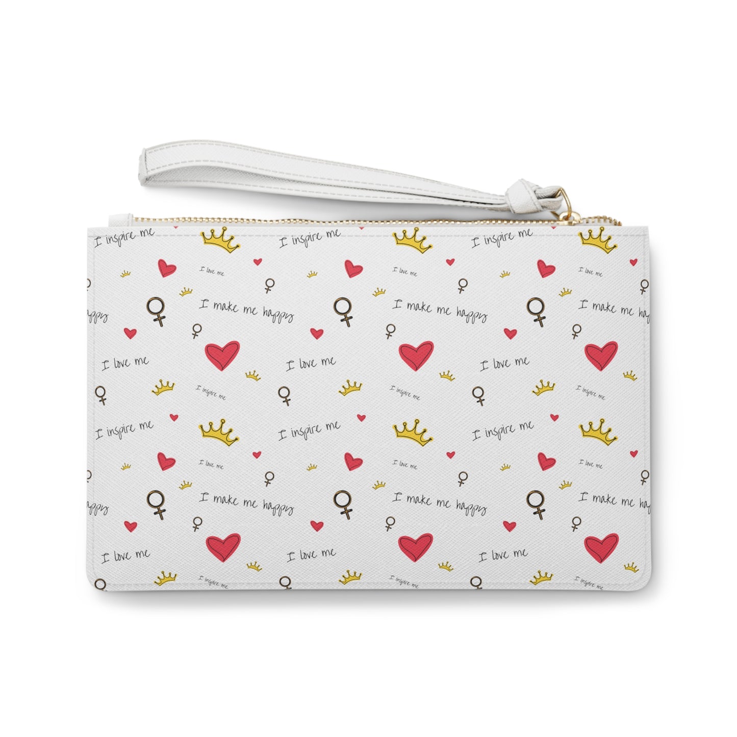 Self Love Leather Clutch Bag