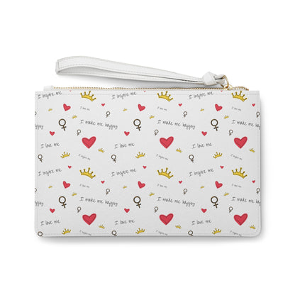 Self Love Leather Clutch Bag