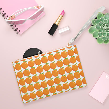 Oranges Leather Clutch Bag