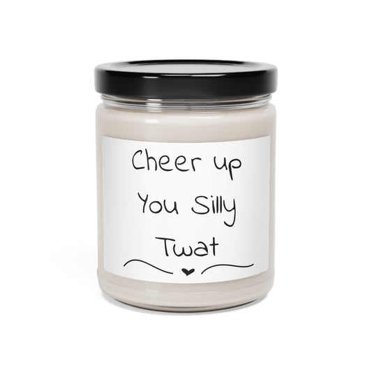 Funny Scented Soy Candle, 9oz - Cheer Up You Silly Twat