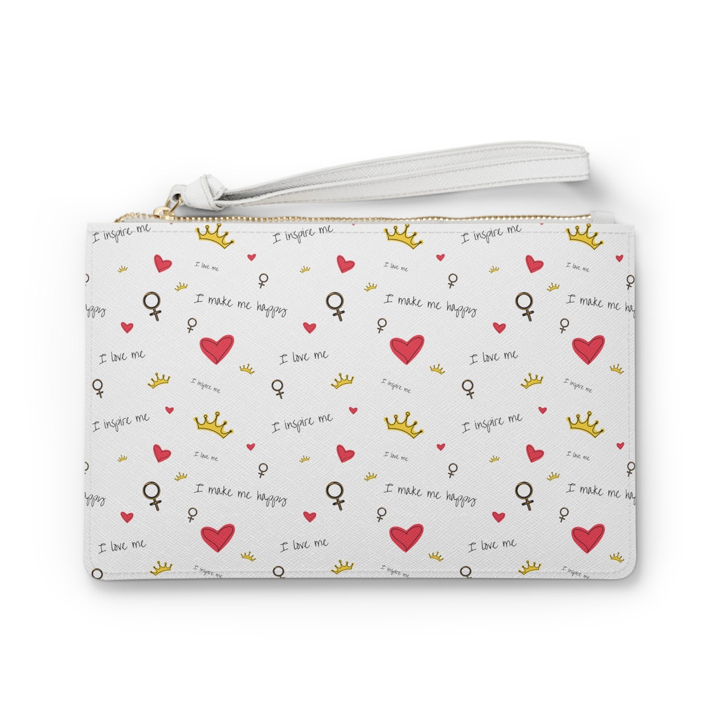 Self Love Leather Clutch Bag